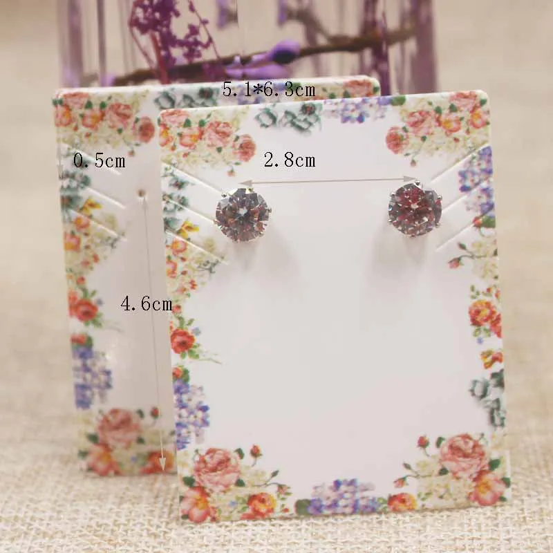Marble Jewelry Cards 5.1x6.3cm Size For Displaying Earrings With